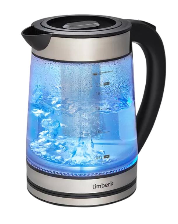 Изображение Электрический чайник Timberk T-EK27G01 (1800 Вт/2 л /стекло/серебристый)