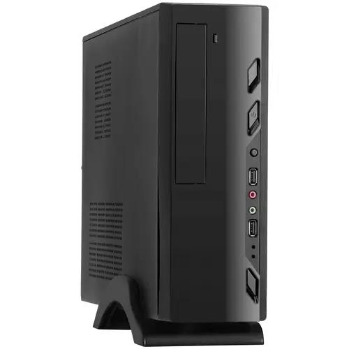 Изображение Корпус ExeGate MI-208-M450 (Mini-ITX, micro-ATX, черный, 450 Вт)/(EX268696RUS)