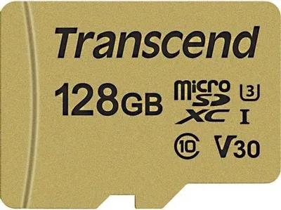 Изображение Карта памяти Transcend MicroSDXC 500S Class 10 128 Гб  TS128GUSD500S