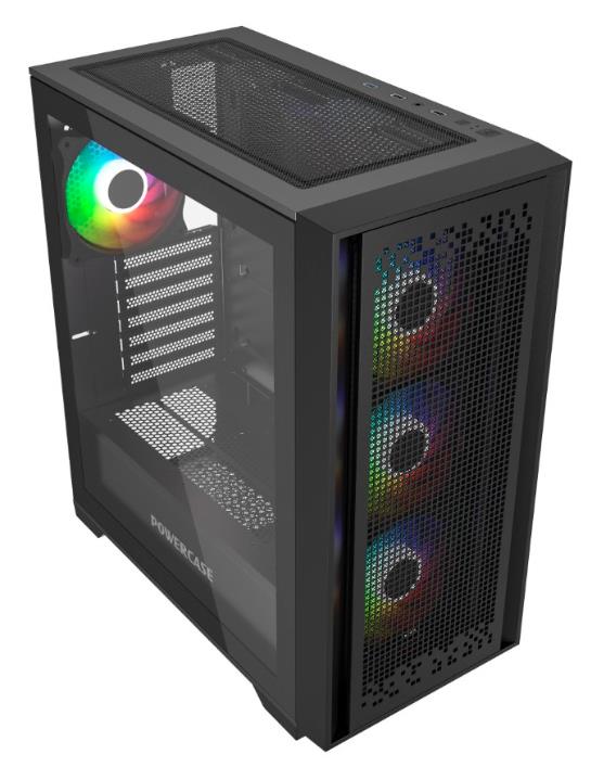 Изображение Корпус PowerCase ByteFlow (mATX, ATX, Mini-ITX, черный, без БП)/(CBFB-A4)