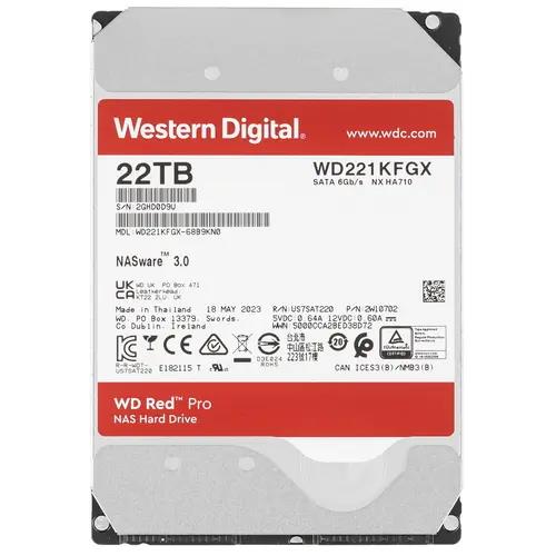 Изображение Жесткий диск 3.5" 22000 ГБ Western Digital Red Pro, 7200 rpm, 512 МБ