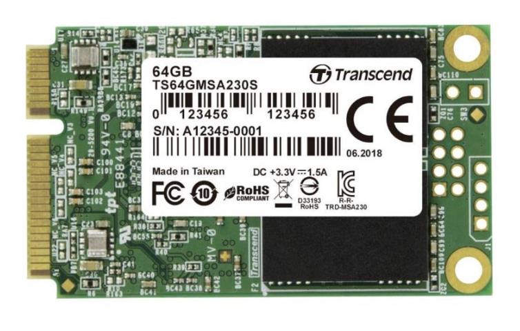 Изображение SSD диск Transcend 230S 64 Гб mSATA (TS64GMSA230S)