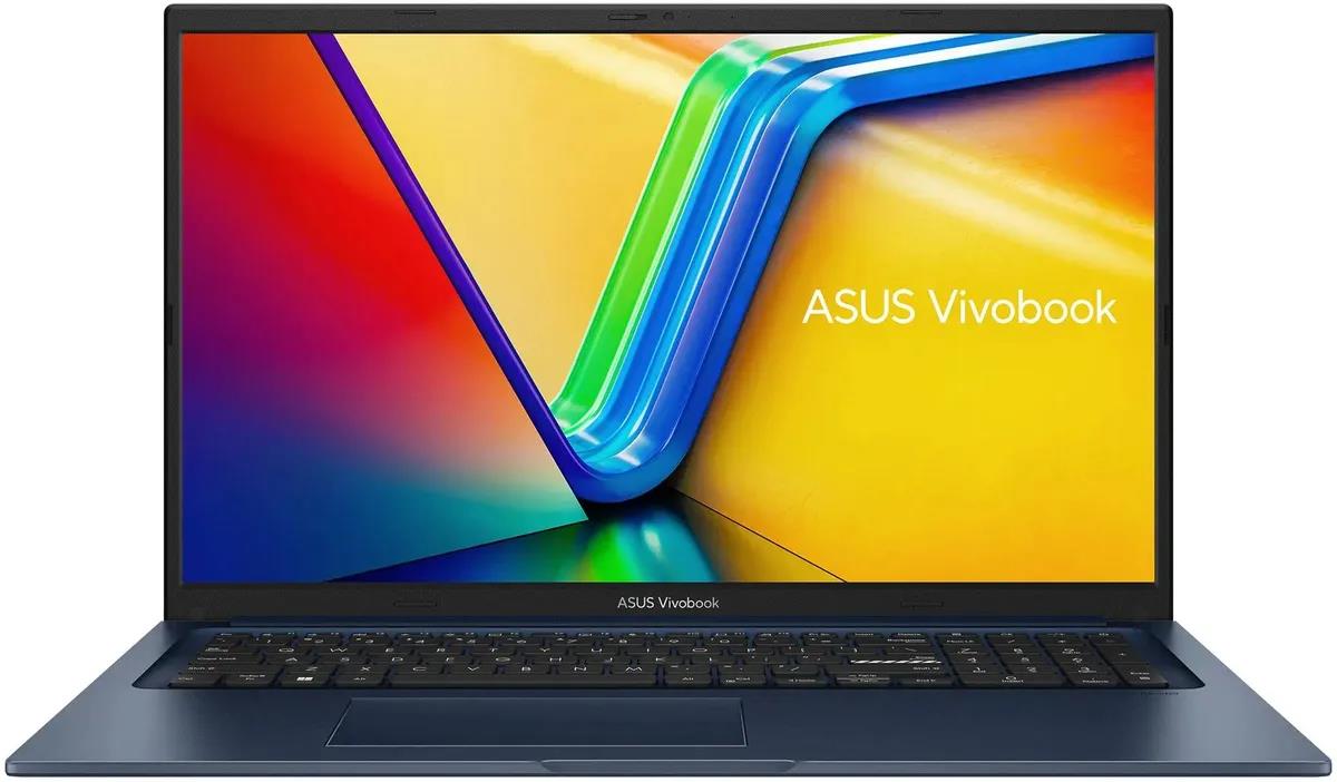 Изображение Ноутбук Asus Vivobook 17 X1704ZA-AU343 (Intel 1235U 1300 МГц/ SSD 512 ГБ  /RAM 16 ГБ/ 17.3" 1920x1080/VGA встроенная/ Без ОС) (90NB10F2-M00DF0)