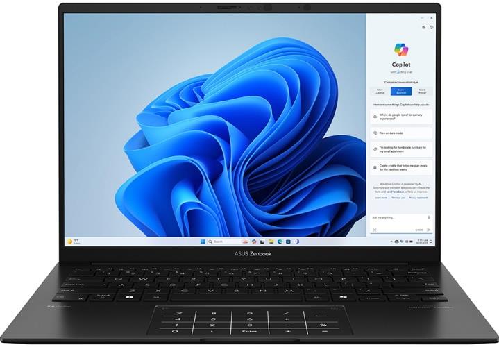 Изображение Ноутбук Asus Zenbook 14 OLED UM3406HA-QD119 (AMD 8840HS 3300 МГц/ SSD 1024 ГБ  /RAM 16 ГБ/ 14" 1920x1200/VGA встроенная/ Без ОС) (90NB1271-M007D0)