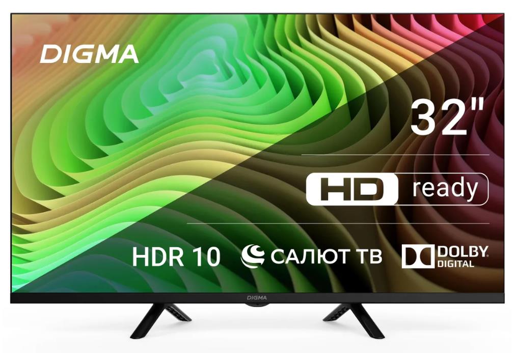 Изображение Телевизор Digma DM-LED32SBB34 32" 720p HD Smart TV черный