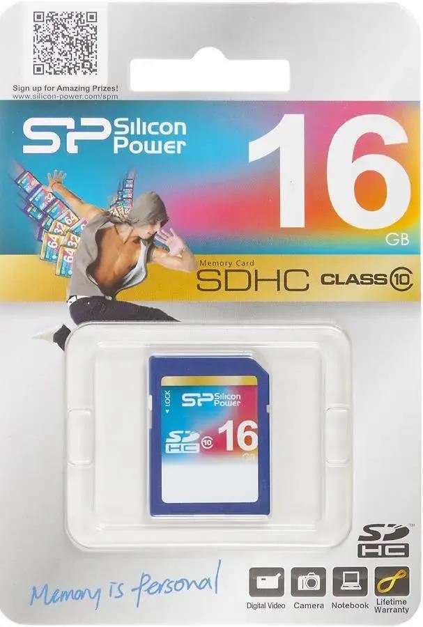 Изображение Карта памяти Silicon Power SDHC Class 10 16 Гб  SP016GBSDH010V10