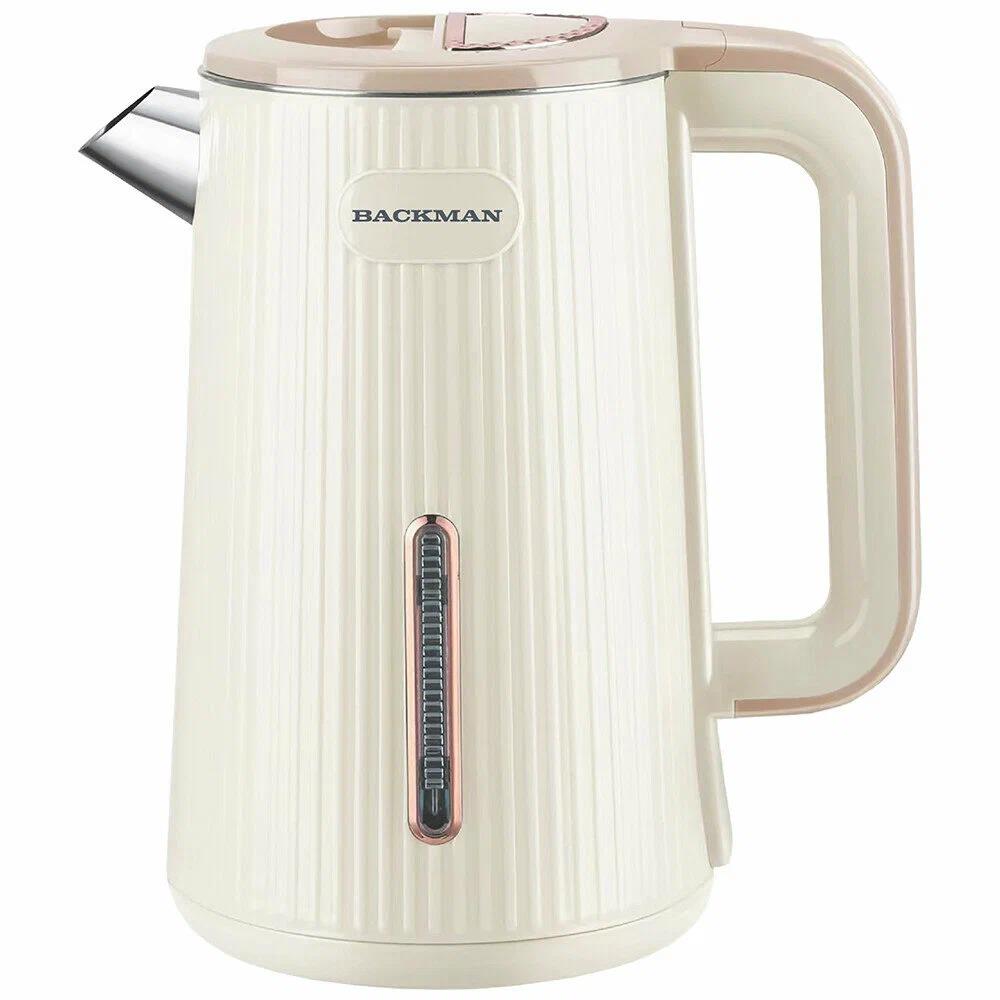 Изображение Электрический чайник BACKMAN BM-TEA 723 (2200 Вт/2 л /металл, пластик/бежевый)