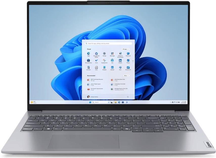 Изображение Ноутбук Lenovo ThinkBook 16 G7 IML (Intel 125U 1300 МГц/ SSD 512 ГБ  /RAM 16 ГБ/ 16" 1920x1200/VGA встроенная/ Без ОС) (21MSA03HRK)