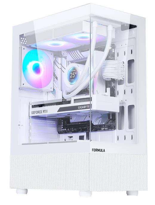 Изображение Корпус Formula Cristal Z1 Plus White (mATX, ATX, Mini-ITX, белый, без БП)/(CRYSTAL Z1 PLUS белый)