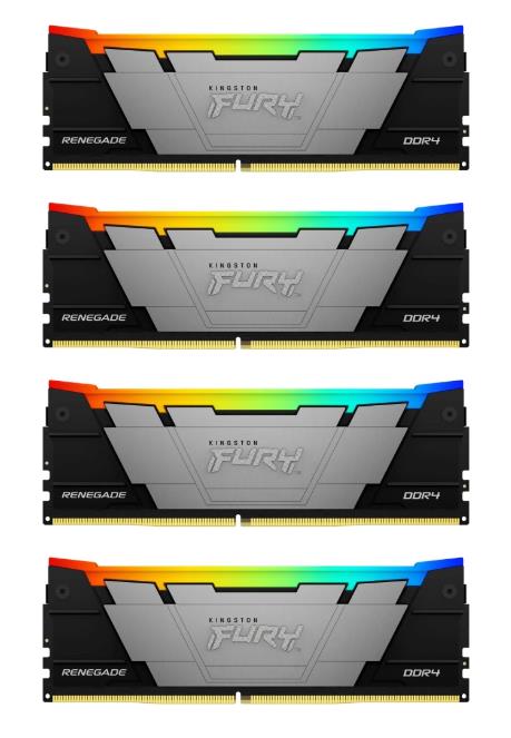 Изображение Оперативная память 4x32 GB DDR4 Kingston Fury Renegade RGB (28800 МБ/с, 3600 МГц, CL18)