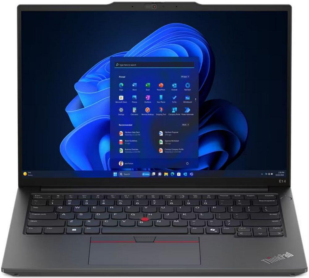 Изображение Ноутбук Lenovo ThinkPad E14 Gen 6 (Intel 125U 1300 МГц/ SSD 256 ГБ  /RAM 8 ГБ/ 14" 1920x1200/VGA встроенная/ Без ОС) (21M8S0WH00)