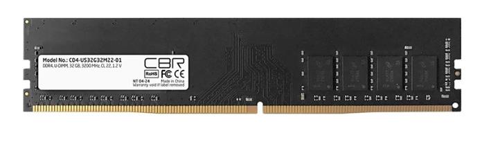 Изображение Оперативная память 1x32 GB DDR4 CBR CD4-US32G32M22-01 (25600 МБ/с, 3200 МГц, CL22)