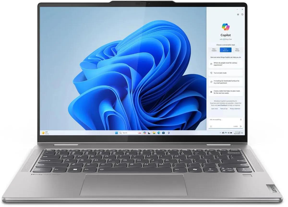 Изображение Ноутбук Lenovo Yoga Pro 7 14AHP9 (AMD 8845HS 3800 МГц/ SSD 1024 ГБ  /RAM 16 ГБ/ 14.5" 3072x1920/VGA дискретная/ Windows 11 Home) (83E3001NRU)