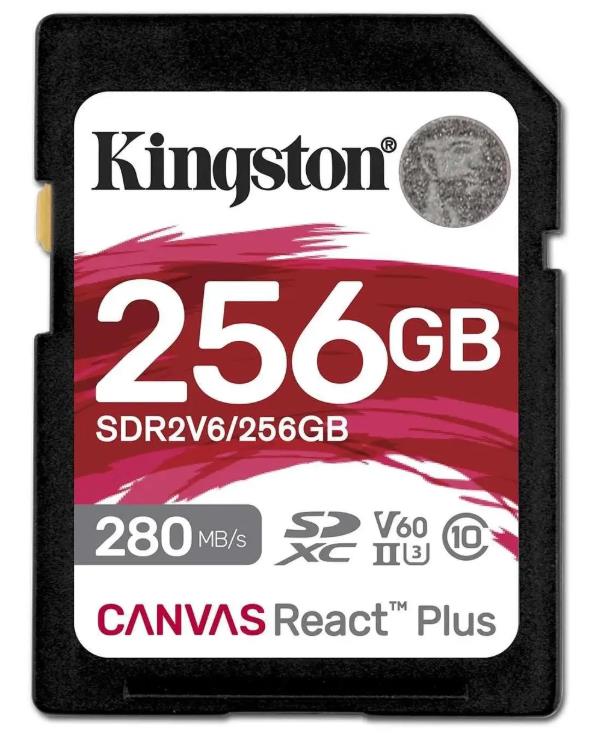 Изображение Карта памяти Kingston SDXC Canvas React Plus Class 10 256 Гб  SDR2V6/256GB