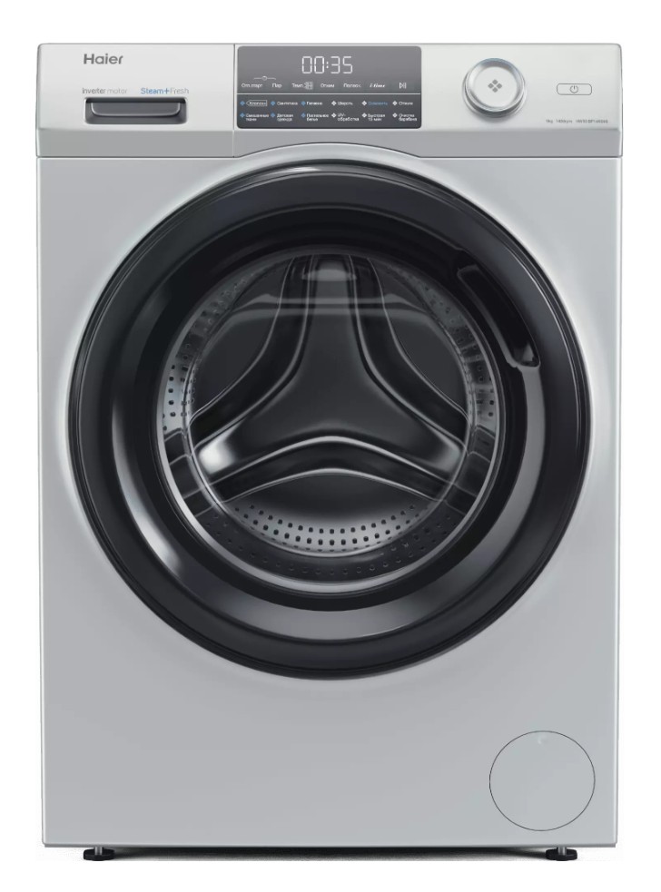 Изображение Стиральная машина Haier HW90-BP14959S, серебристый (фронтальная, 9 кг, 1400 об/мин )