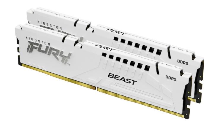 Изображение Оперативная память 2x16 GB DDR5 Kingston Fury Beast White (48000 Мб/с, 6000 МГц, CL30)