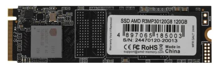 Изображение SSD диск AMD R3 Series 120 Гб 2280 (R3MP30120G8)