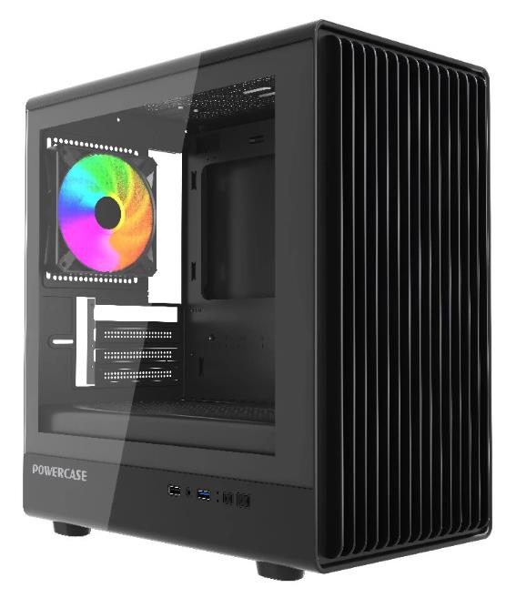 Изображение Корпус PowerCase Mistral Micro C4B ARGB Black (mATX, Mini-ITX, черный, без БП)/(CMMCB-A4)