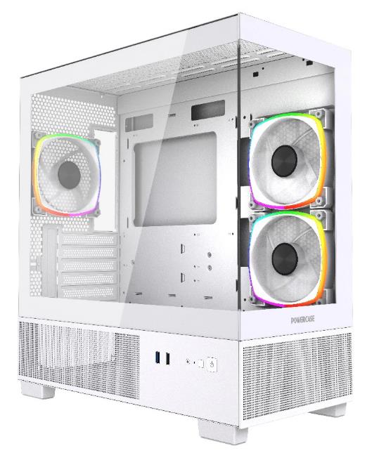 Изображение Корпус PowerCase Vision Micro M3W White (mATX, Mini-ITX, белый, без БП)/(CVMMW-A3)