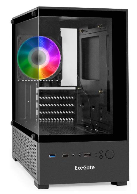 Изображение Корпус ExeGate i3 SEA 750W Black (mATX, Mini-ITX, черный, 750 Вт)/(298756)