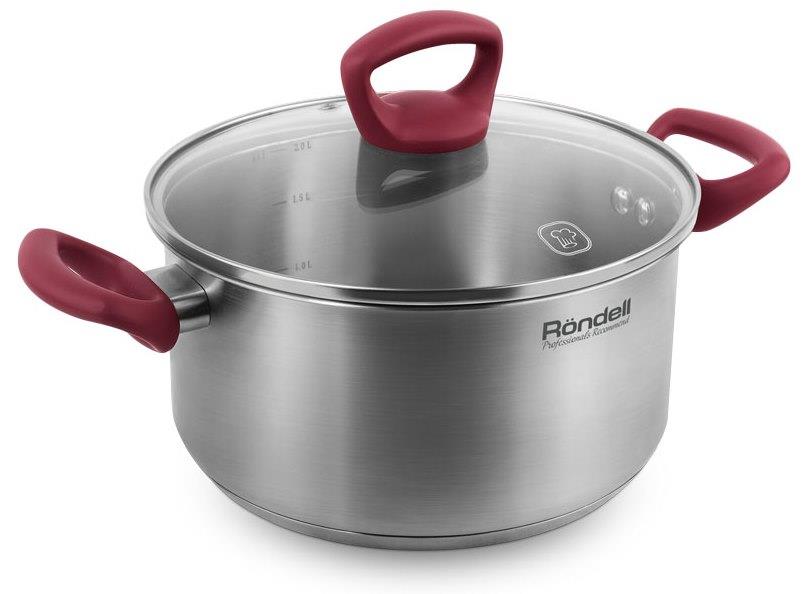 Изображение Кастрюля Rondell Heidi RDS-1113 20см, с крышкой, стальной (2,8 л )