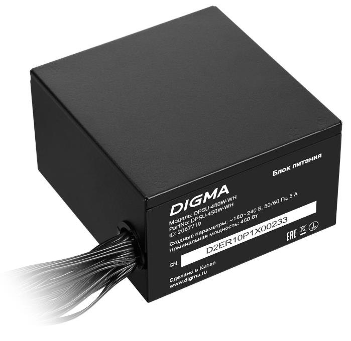 Изображение Блок питания Digma DPSU-450W-WH (DPSU-450W-WH) (450 Вт )