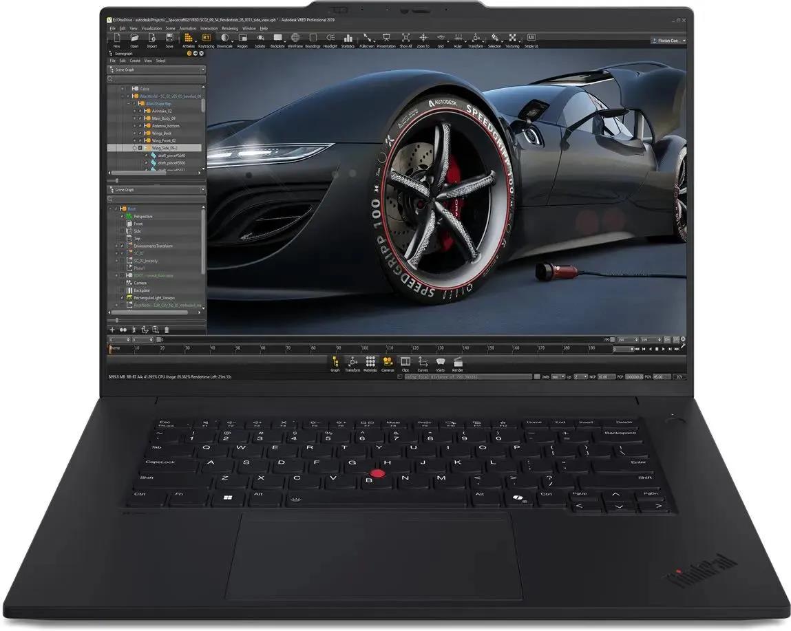 Изображение Ноутбук Lenovo ThinkPad P1 G7 (Intel 155H 1400 МГц/ SSD 1024 ГБ  /RAM 32 ГБ/ 16" 2560x1600/VGA дискретная/ Windows 11 Pro) (21KWS60800)