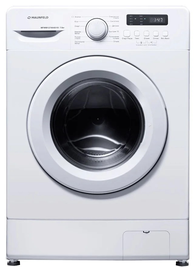 Изображение Стиральная машина MAUNFELD MFWM127WH051D, белый (фронтальная, 7 кг, 1200 об/мин )