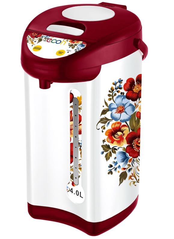 Изображение Термопот ECON ECO-405TP (4 л /750 Вт /белый, красный)