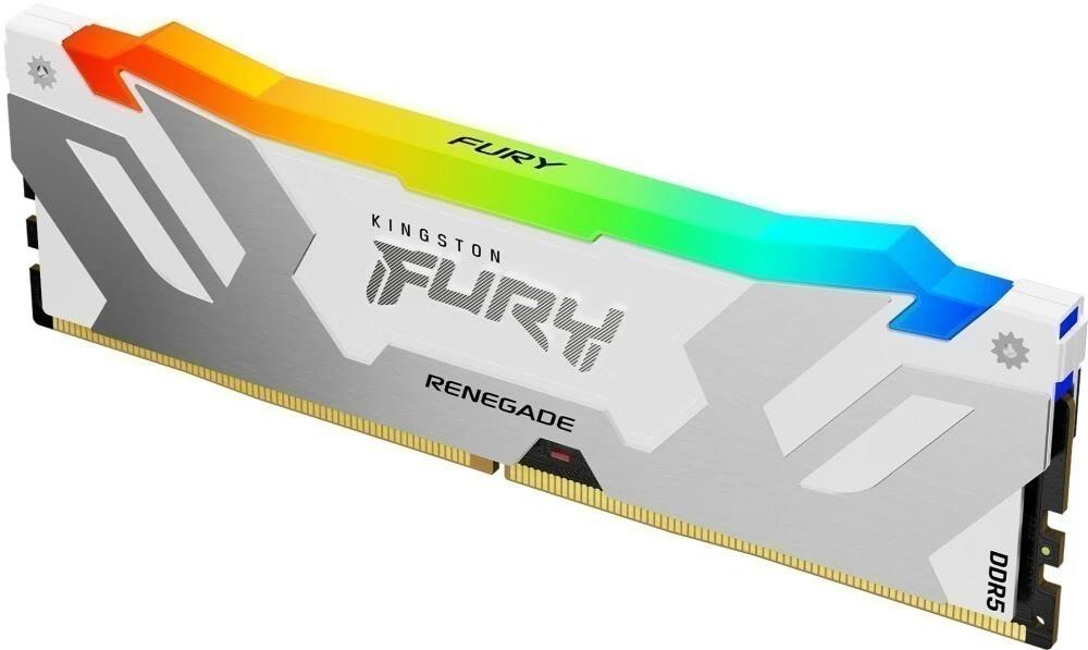 Изображение Оперативная память 16 GB DDR5 Kingston Fury Renegade White RGB (57600 МБ/с, 7200 МГц, CL38)