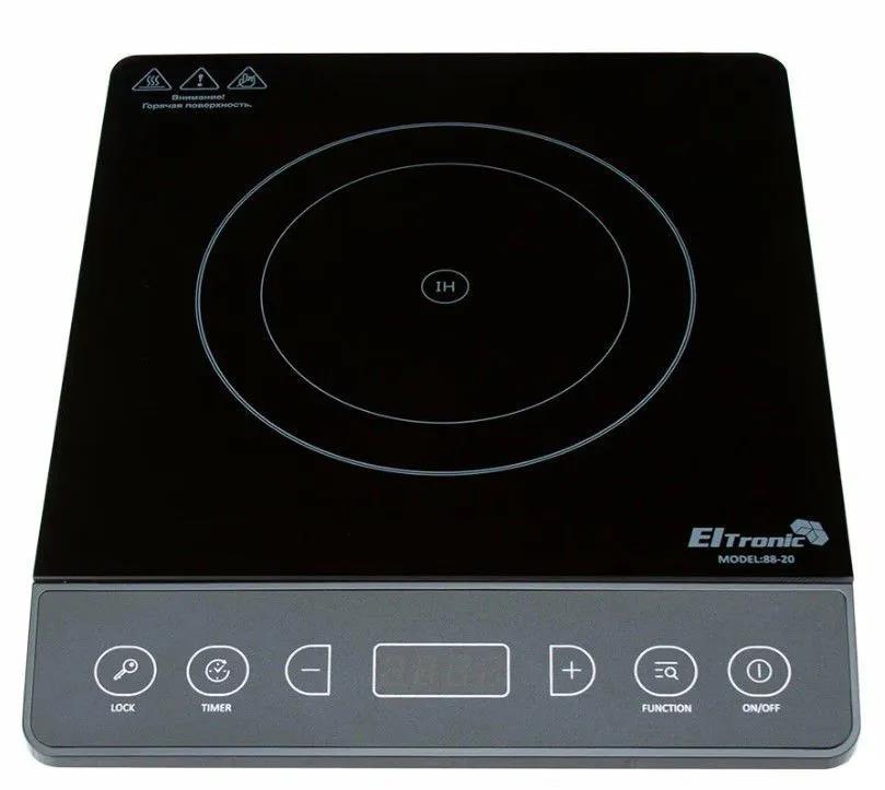 Изображение Плита настольная ELTRONIC (88-20) 1 конфорка черный (электрическая, , черный)