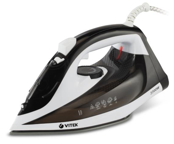 Изображение Утюг VITEK VT-1267 (2200 Вт/черный, белый)