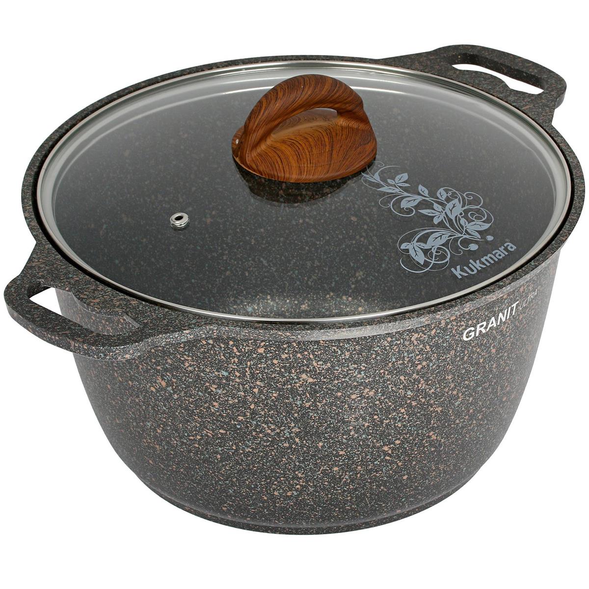 Изображение Кастрюля Kukmara Кго62а а/пр литая стекл/кр Granit ultra original (6 л )