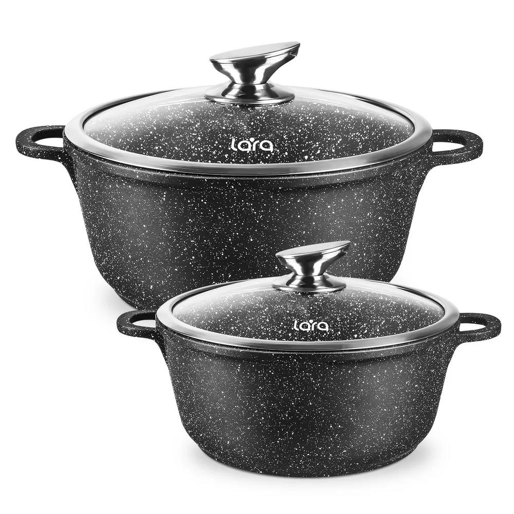 Изображение Набор кастрюль Lara LR02-111 RIO, 2 пр., (кастр. 3.1л + 5,0л) ()