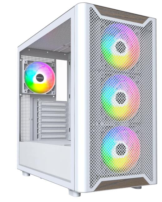Изображение Корпус Montech XR WOOD WHITE (mATX, ATX, Mini-ITX, белый, без БП)/(XR WOOD WHITE)