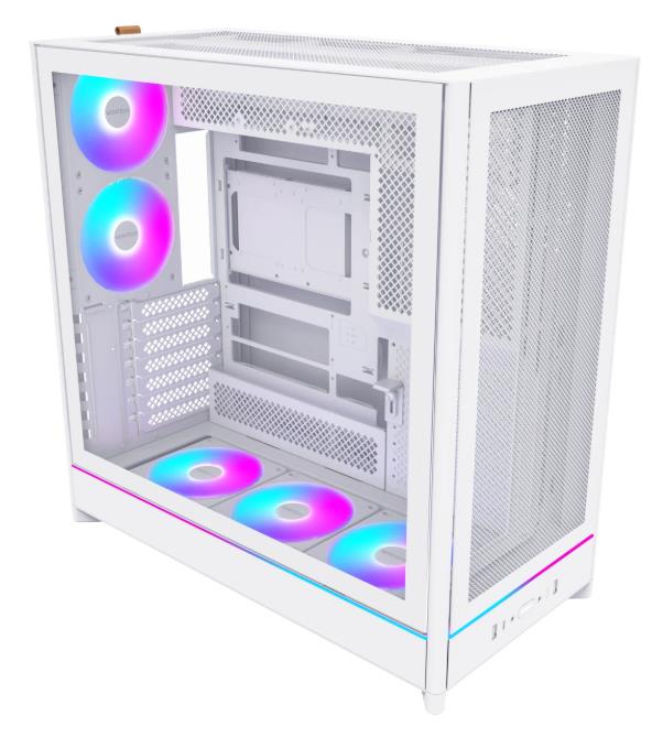 Изображение Корпус Montech HS01 PRO WHITE (mATX, ATX, Mini-ITX, белый, без БП)/(HS01 PRO WHITE)