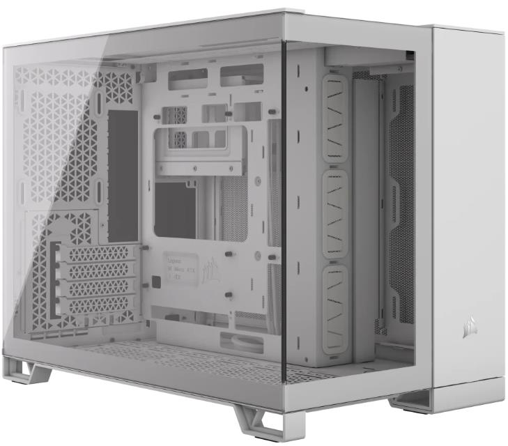 Изображение Корпус Corsair 2500X White (mATX, Mini-ITX, белый, без БП)/(CC-9011266-WW)