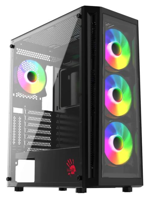 Изображение Корпус Bloody BD-CC120F Black (mATX, ATX, Mini-ITX, черный, без БП)/(BD-CC120F-BK)