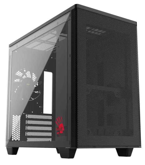 Изображение Корпус Bloody BD-CC117F Black (mATX, Mini-ITX, черный, без БП)/(BD-CC117F-BK)