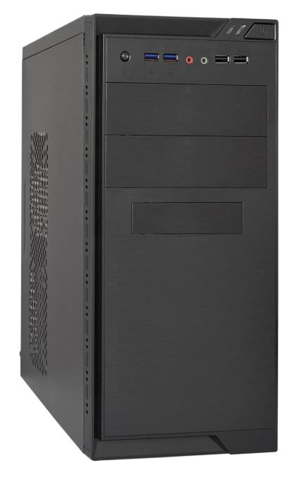 Изображение Корпус ExeGate MA-372UX-UNS400 400W Black (mATX, Mini-ITX, черный, 400 Вт)/(EX299305RUS)