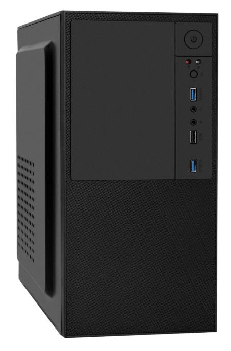 Изображение Корпус ExeGate BAA-308U2-UNS400 400W Black (mATX, Mini-ITX, черный, 400 Вт)/(EX299245RUS)