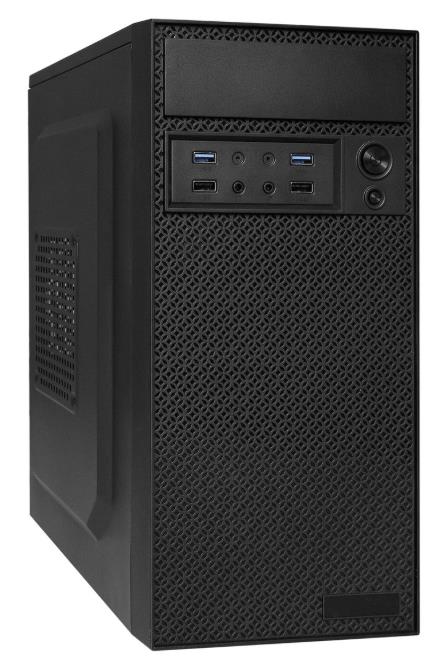 Изображение Корпус ExeGate BAA-109U2-UNS400 400W Black (mATX, Mini-ITX, черный, 400 Вт)/(EX299140RUS)