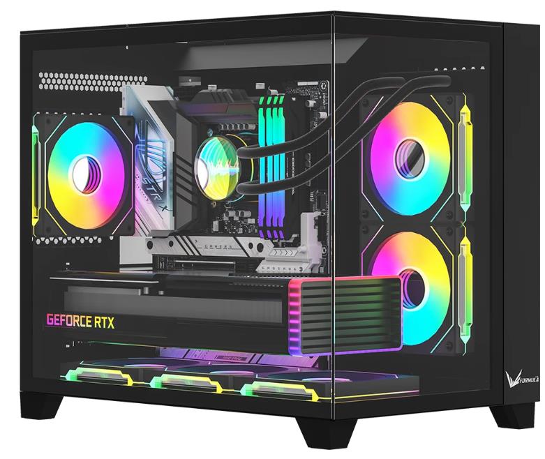 Изображение Корпус Formula Crystal Z9ML Floe Black (mATX, Mini-ITX, черный, без БП)/(CRYSTAL Z9MLFLOE)