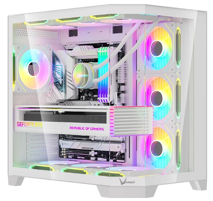 Изображение Корпус Formula Crystal Z6 Floe White (mATX, ATX, Mini-ITX, белый, без БП)/(CRYSTAL Z6 FLOE)