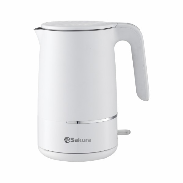 Изображение Электрический чайник Sakura SA-2176W (1800 Вт/1,7 л /пластик, нержавеющая сталь/белый)