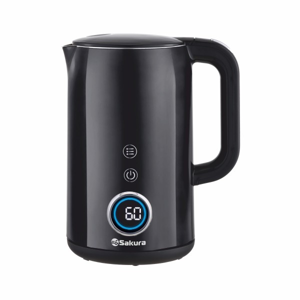 Изображение Электрический чайник Sakura SA-2185DBK (2200 Вт/1,7 л /пластик, нержавеющая сталь/черный)
