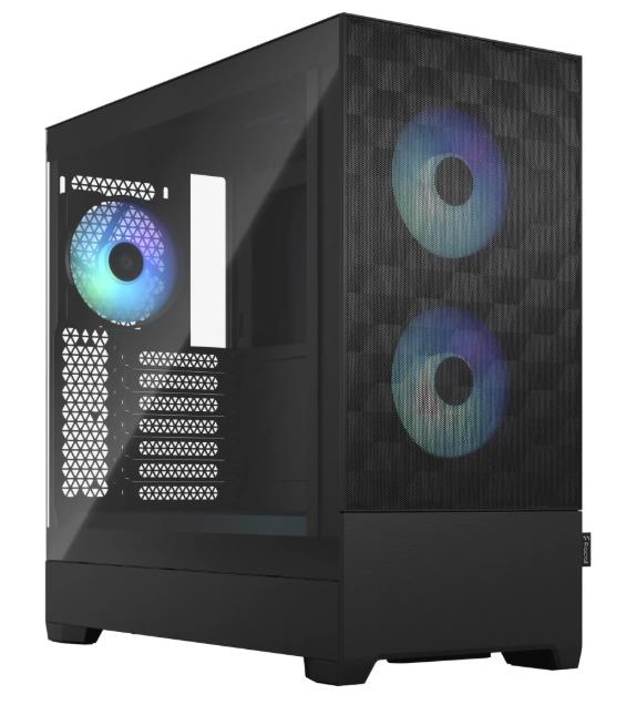 Изображение Корпус Fractal Design Pop Air RGB Black TG Clear Tint (mATX, ATX, Mini-ITX, черный, без БП)/(FD-C-POR1A-06)
