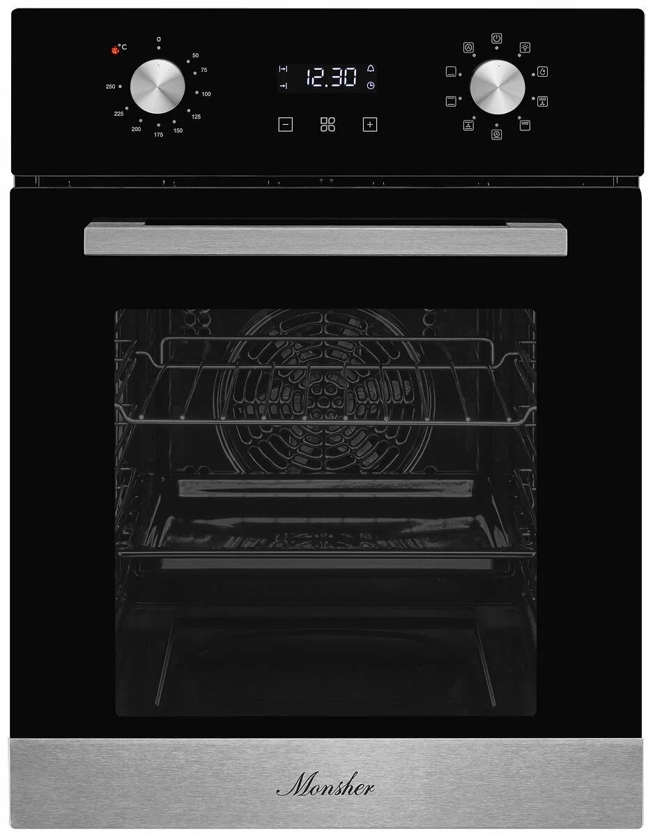 Изображение Духовой шкаф MONSHER MOE 4592 Acier (50 л , чёрный, нержавеющая сталь)