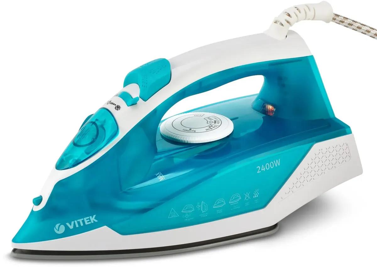 Изображение Утюг VITEK 8307-VT-01 (2400 Вт/белый, бирюзовый)