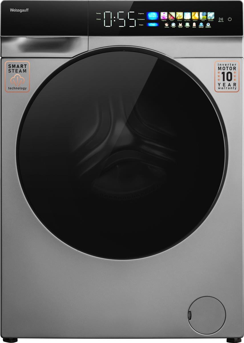 Изображение Стиральная машина Weissgauff WM 998 Full Touch DC Inverter Steam Silver, серебристый (фронтальная, 12 кг, 1200 об/мин )